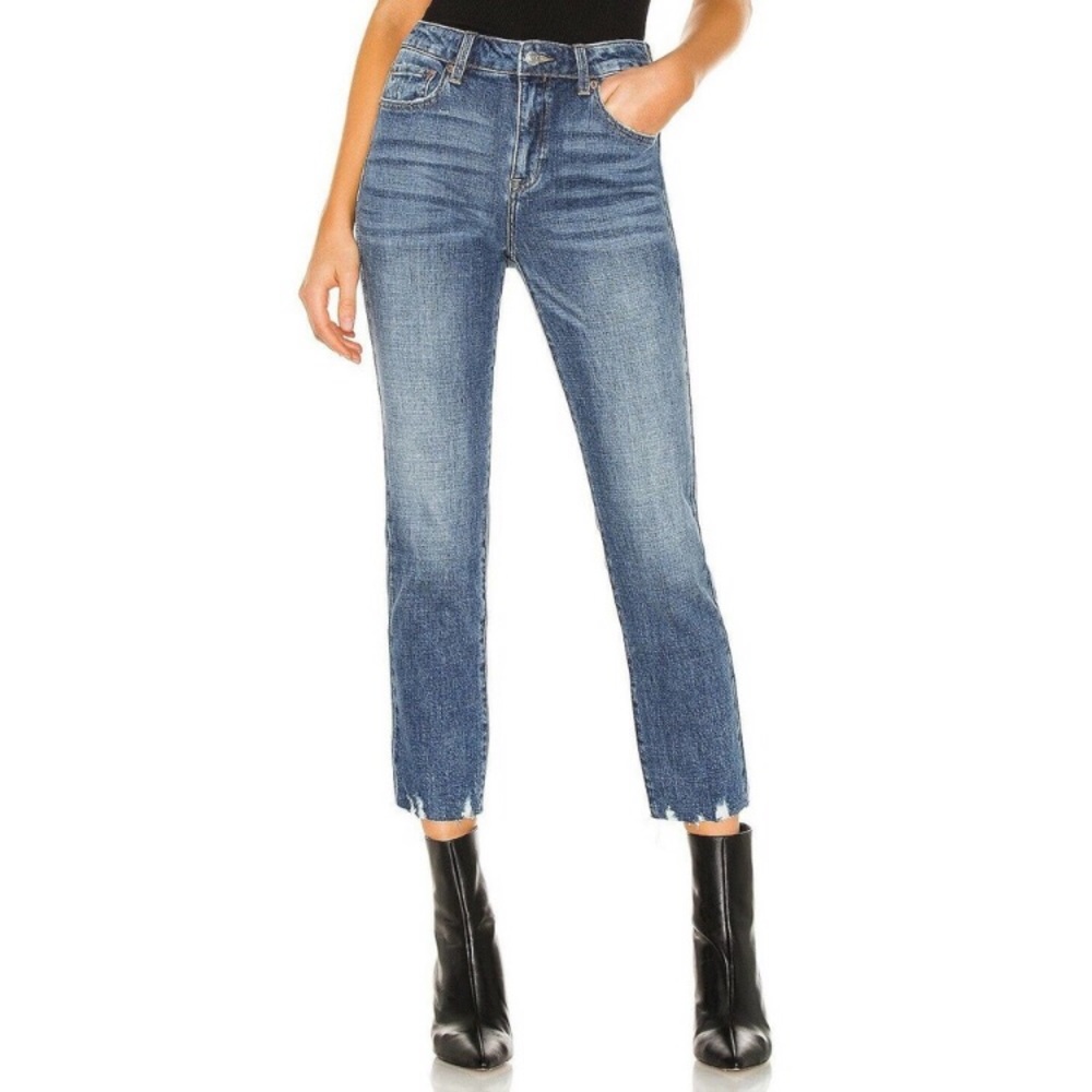 PISTOLA Monroe Mid Rise Cropped Cigarette Mystique